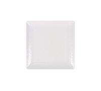 Service Assiettes DENA carrées de 24 Pièces plates en Porcelaine blanche, plat de service pour entrées desserts et salades - Longueur 16 x largeur 16
