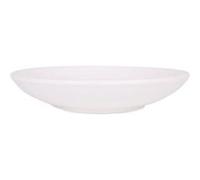 Service Assiettes DENA rondes de 6 Pièces creuses en Porcelaine blanche, plat de service pour soupe, entrées, desserts et salades - diamètre 23 x hauteur 4,5 cm