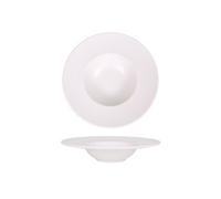 Service Assiettes DENA rondes de 6 Pièces creuses en Porcelaine blanche, plat de service pour soupe, entrées, desserts et salades - diamètre 28,5 x hauteur 6 cm