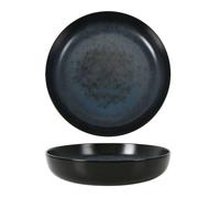 Service Assiettes YAKI rondes de 6 Pièces creuses en Porcelaine décorée, plat de service pour soupe, entrées, desserts et salades