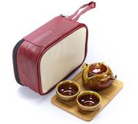 Service Avec Une Théière Quatre Tasses Ensemble Thé Service Chinois Four En Céramique Kung Sac Transport Domestique Services A Thé Portables(B)