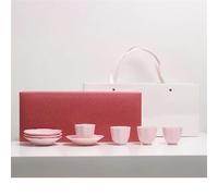 Service Boutique Jade Boue Fleur Cerisier Poudre Céramique Maître Tasse Thé Fait Main Ménage Chinois Kungfu Café Verres Emballage Cadeau Services A Thé Portables(A)
