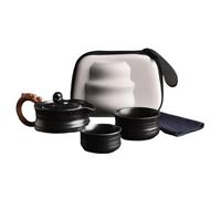 Service Cadeaux Personnalisés Théières Et Tasses Sac Rangement Portable Pour Infuseur Thé One Pot Two Cups Service À Voyage En Céramique Pour L'extérieur Services A Thé Portables(D)