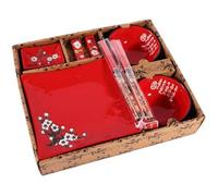 Service complet japonais rouge
