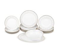 Service complet - service de table Multi casa mex - MCMKB202 - Service de table 20 pieces IRMA blanc et argente