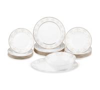 Service complet - service de table Multi casa mex - MCMKB204 - Service de table Osaka 20 pieces - Blanc, argente