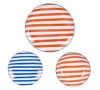 Service d'assiettes 18 pièces Bahia orange et bleu - Trend'up