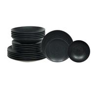Service d'assiettes 18 pièces Black Sand - Table Passion
