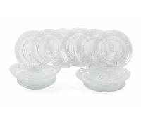 Villa d’Este Home Tivoli Service d'assiettes 18 pièces en verre, Imperial