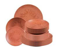 Service d'assiettes 18 pièces Onyx Terracotta - Table Passion