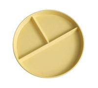 Service D'Assiettes à Dessert Lot de 3 assiettes à dessert rondes réutilisables for salade fruits, plateau nourriture, assiette dîner, compartiments Pour ApéRitifs, Sushis, Fruits(Yellow)