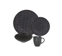 Service d'assiettes et ses mugs Vesuvio noir - - Noir - Grès
