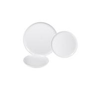 Service d'assiettes Selena 12 pièces - Table Passion - Blanc - Porcelaine Blanc G