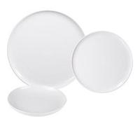 Service d'assiettes Selena 12 pièces - Table Passion - Blanc - Porcelaine Blanc G