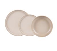 Service d'assiettes Uno sable réactif 12 pièces grès