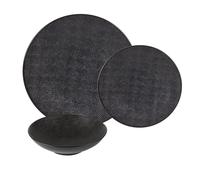 Table Passion - Service d'assiettes Vésuvio - Noir - 18 pièces