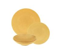 Service d'assiettes Vésuvio safran 18 pièces - - Jaune - Grès