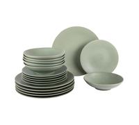 Service d'assiettes Vésuvio Sauge 18 pièces - Table Passion
