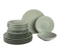 Service d'assiettes Vésuvio Vert Sauge 18 pièces - Table Passion - Vert - Grès Vert G