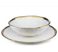 Service de huit assiettes LISSA OR BLANC