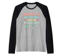 Service de Livraison du Père Noël Infirmière du Travail Funny Manche Raglan