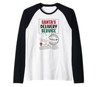 Service de Livraison du Père Noël Infirmière du Travail Funny Manche Raglan