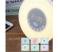 Service de réveil Lumière réveil Sunrise Simulation Haut-parleur Bluetooth LED FM numérique