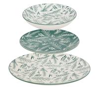 Service de table Agathe 12 pièce(s) vert D26,5xp2,4cm - Atmosphera Créateur d'intérieur