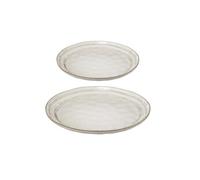 - Service de Table 12 Pièces "Flower" 26cm Gris