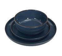 Service de Table 12 Pièces "Grès du Temps" 27cm Bleu