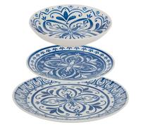 Atmosphera - Service de table manon 12 pièce(s) bleu l26,5xp2,4xh26,5cm