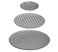 Service de Table 18 Pièces ""Bohemia Fleur"" 27cm Noir