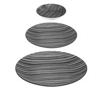 Service de Table 18 Pièces ""Bohemia Zèbre"" 27cm Noir