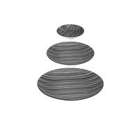 Service de table 18 pièces "bohemia zèbre" 27cm noir