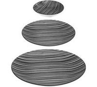 Service de Table 18 Pièces "Bohemia Zèbre" 27cm Noir