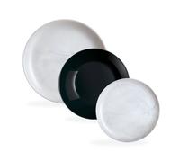 Service de table 18 pièces Diwali effet marbre et noir - Luminarc