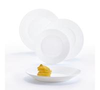Service de table 18 pièces Harena Blanc - Luminarc - Opale Extra Résistant Luminarc
