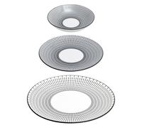 Service de Table 18 Pièces "Lunis" 27cm Noir & Blanc