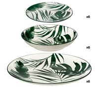 Secret de Gourmet Service de table Palme 18 pièces vert