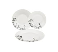 Secret de Gourmet – Service de table White Floral 18 pièces 26 cm Blanc