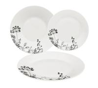 Secret de Gourmet – Service de table White Floral 18 pièces 26 cm Blanc