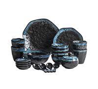 SERVICE DE TABLE CROCKERY SETSTONWARED MINDEDYTALES - 18 PCS Dish set, Table Varelle Forme Service pour 4, ensemble de services, assiettes en céramique, assiettes et bols, pour un usage quotidien