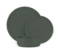 Service de table de 18 assiettes « Matte Green Collection »