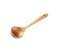 Service de table en bois d'acacia avec cuillère fendue, cuillère solide et pour faire sauter mijoter, fouetter et servir des repas (grande cuillère)