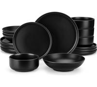 Service de table en céramique stoneware, vancasso 16-St Kombiservice, Set de vaisselle avec bols à céréales, assiettes à soupe, assiettes à dessert et assiettes plates pour 4 personnes