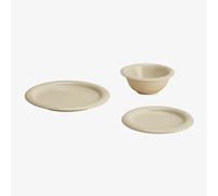 Service de table en new bone china de 12 pièces Rylvane Tapioca Beige