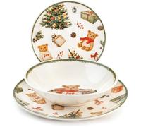 Service de Table H&H Teddy Bear 18 Pièces Noël