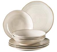 Service de table - MÄSER - Nottingham - 8 pièces - Grès - Beige