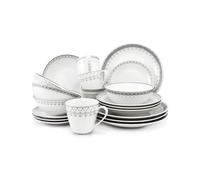 Service de table, porcelaine tchèque, HyggeLine, gris, Leander, 20 d. Sans monogramme.