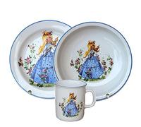 Service de table pour enfant 3 pièces en porcelaine moderne et coloré motif conte de fées « La Belle au bois dormant » by L.E.R.D.93